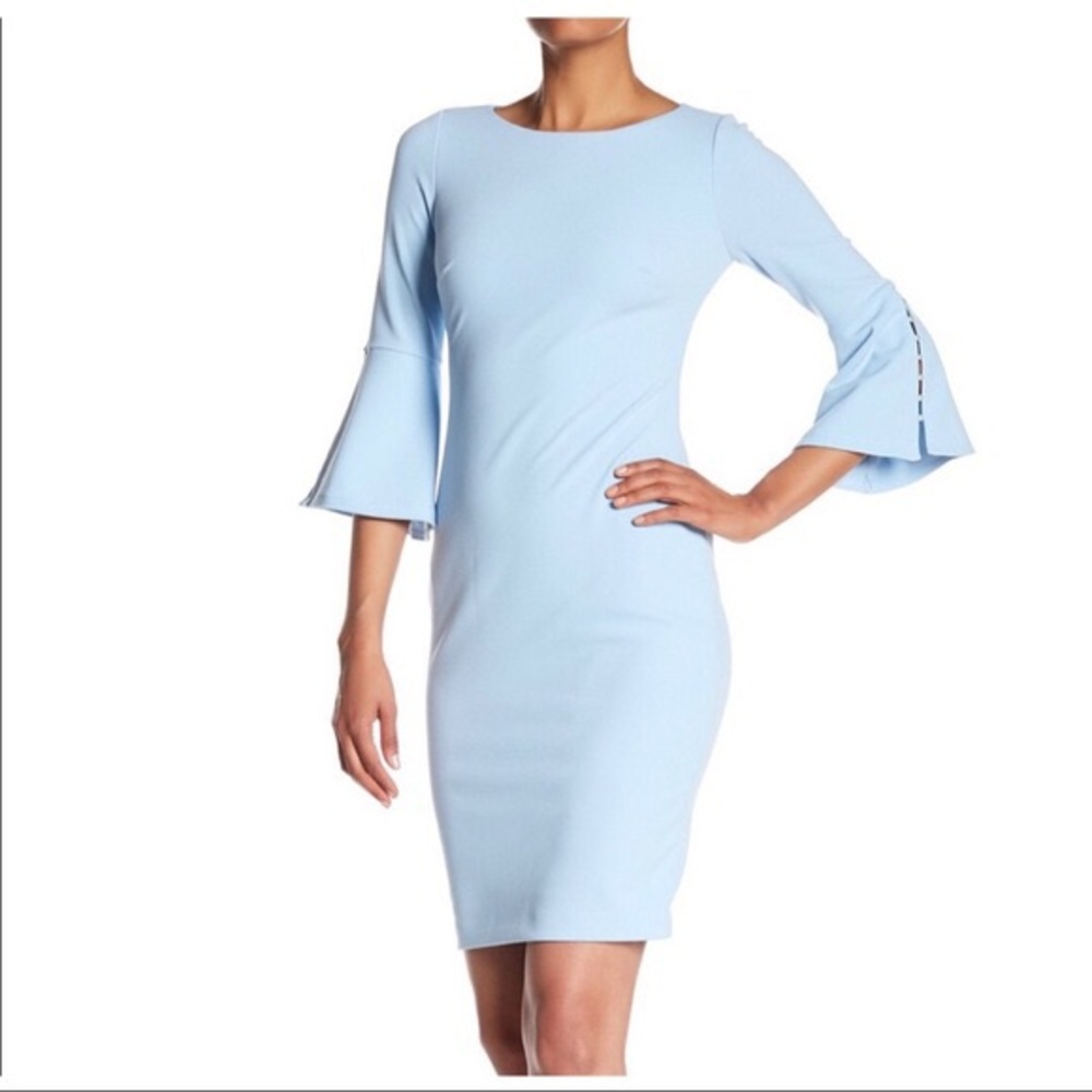 Calvin Klein powder blue dress.